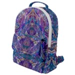 Cobalt arabesque Flap Pocket Backpack (Small)
