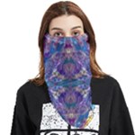 Cobalt arabesque Face Covering Bandana (Triangle)