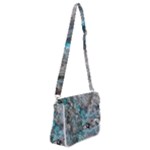 Mono Turquoise blend Shoulder Bag with Back Zipper