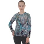 Mono Turquoise blend Women s Long Sleeve Raglan T-Shirt