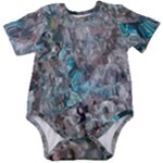Mono Turquoise blend Baby Short Sleeve Bodysuit