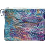 Abstarct cobalt waves Canvas Cosmetic Bag (XXXL)