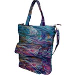 Abstarct cobalt waves Shoulder Tote Bag