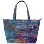 Abstarct cobalt waves Back Pocket Shoulder Bag 