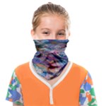 Abstarct cobalt waves Face Covering Bandana (Kids)