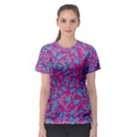 Colorful cosutme collage motif pattern Women s Sport Mesh T-Shirt