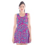 Colorful cosutme collage motif pattern Scoop Neck Skater Dress