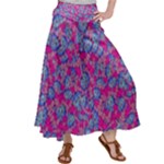 Colorful cosutme collage motif pattern Women s Satin Palazzo Pants