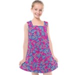 Colorful cosutme collage motif pattern Kids  Cross Back Dress