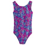 Colorful cosutme collage motif pattern Kids  Cut-Out Back One Piece Swimsuit