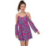 Colorful cosutme collage motif pattern Boho Dress
