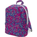 Colorful cosutme collage motif pattern Zip Up Backpack