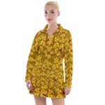 Blooming Flowers Of Lotus Paradise Women s Long Sleeve Casual Dress