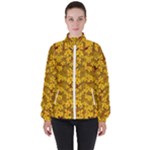 Blooming Flowers Of Lotus Paradise Women s High Neck Windbreaker