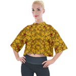 Blooming Flowers Of Lotus Paradise Mock Neck T-Shirt