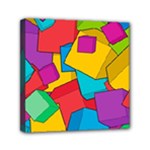Abstract Cube Colorful  3d Square Pattern Mini Canvas 6  x 6  (Stretched)