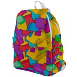 Abstract Cube Colorful  3d Square Pattern Top Flap Backpack