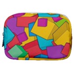 Abstract Cube Colorful  3d Square Pattern Make Up Pouch (Small)
