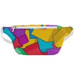 Abstract Cube Colorful  3d Square Pattern Waist Bag 