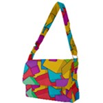 Abstract Cube Colorful  3d Square Pattern Full Print Messenger Bag (L)