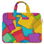 Abstract Cube Colorful  3d Square Pattern MacBook Pro 13  Double Pocket Laptop Bag