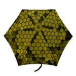 Yellow Hexagons 3d Art Honeycomb Hexagon Pattern Mini Folding Umbrellas