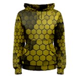Yellow Hexagons 3d Art Honeycomb Hexagon Pattern Women s Pullover Hoodie