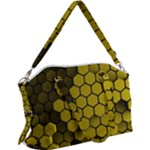 Yellow Hexagons 3d Art Honeycomb Hexagon Pattern Canvas Crossbody Bag