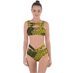 Yellow Hexagons 3d Art Honeycomb Hexagon Pattern Bandaged Up Bikini Set 