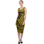 Yellow Hexagons 3d Art Honeycomb Hexagon Pattern Sleeveless Pencil Dress