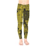 Yellow Hexagons 3d Art Honeycomb Hexagon Pattern Kids  Leggings