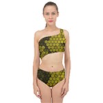 Yellow Hexagons 3d Art Honeycomb Hexagon Pattern Spliced Up Two Piece Swimsuit