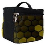 Yellow Hexagons 3d Art Honeycomb Hexagon Pattern Make Up Travel Bag (Small)