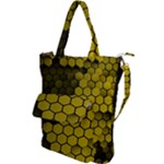 Yellow Hexagons 3d Art Honeycomb Hexagon Pattern Shoulder Tote Bag