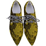Yellow Hexagons 3d Art Honeycomb Hexagon Pattern Pointed Oxford Shoes