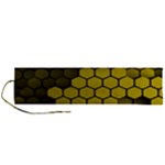 Yellow Hexagons 3d Art Honeycomb Hexagon Pattern Roll Up Canvas Pencil Holder (L)