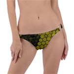 Yellow Hexagons 3d Art Honeycomb Hexagon Pattern Ring Detail Bikini Bottoms