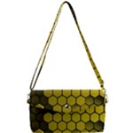 Yellow Hexagons 3d Art Honeycomb Hexagon Pattern Removable Strap Clutch Bag