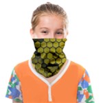 Yellow Hexagons 3d Art Honeycomb Hexagon Pattern Face Covering Bandana (Kids)