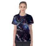 Fractal Cube 3d Art Nightmare Abstract Women s Cotton T-Shirt