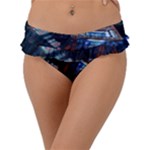 Fractal Cube 3d Art Nightmare Abstract Frill Bikini Bottoms