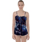 Fractal Cube 3d Art Nightmare Abstract Babydoll Tankini Top