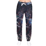 Fractal Cube 3d Art Nightmare Abstract Women Velvet Drawstring Pants