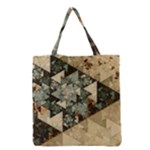 Triangle Geometry Colorful Fractal Pattern Grocery Tote Bag