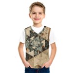 Triangle Geometry Colorful Fractal Pattern Kids  Basketball Tank Top