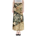 Triangle Geometry Colorful Fractal Pattern Full Length Maxi Skirt