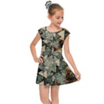 Triangle Geometry Colorful Fractal Pattern Kids  Cap Sleeve Dress