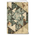 Triangle Geometry Colorful Fractal Pattern 8  x 10  Hardcover Notebook