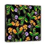 Flowers Pattern Art Floral Texture Mini Canvas 8  x 8  (Stretched)
