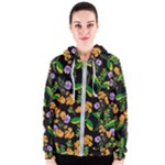 Flowers Pattern Art Floral Texture Women s Zipper Hoodie